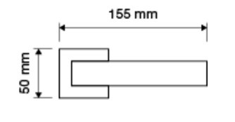Klamka ELIOS 019 szyld kwadratowy CM chrom polerowany+chrom matowy LINEA CALI